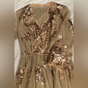 Beautiful Vintage Rose Gold Sequin Dress